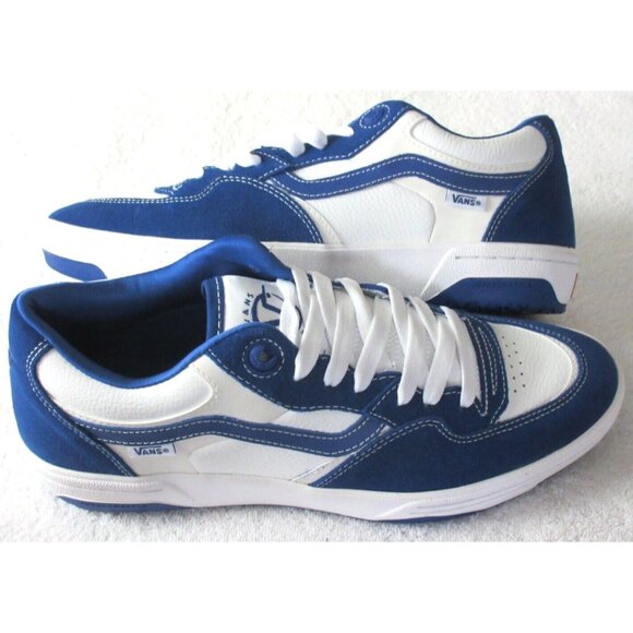 Vans Men's Rowan Zorilla 2 True Blue White Suede Canvas Shoes sizes NIB - Picture 2 of 5